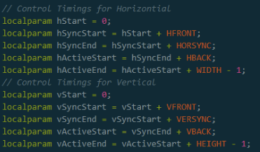 Control Timings in local parameters