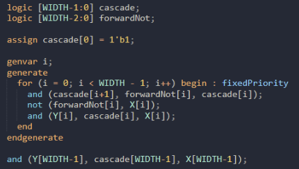 Fixed Priority Arbiter with LSB